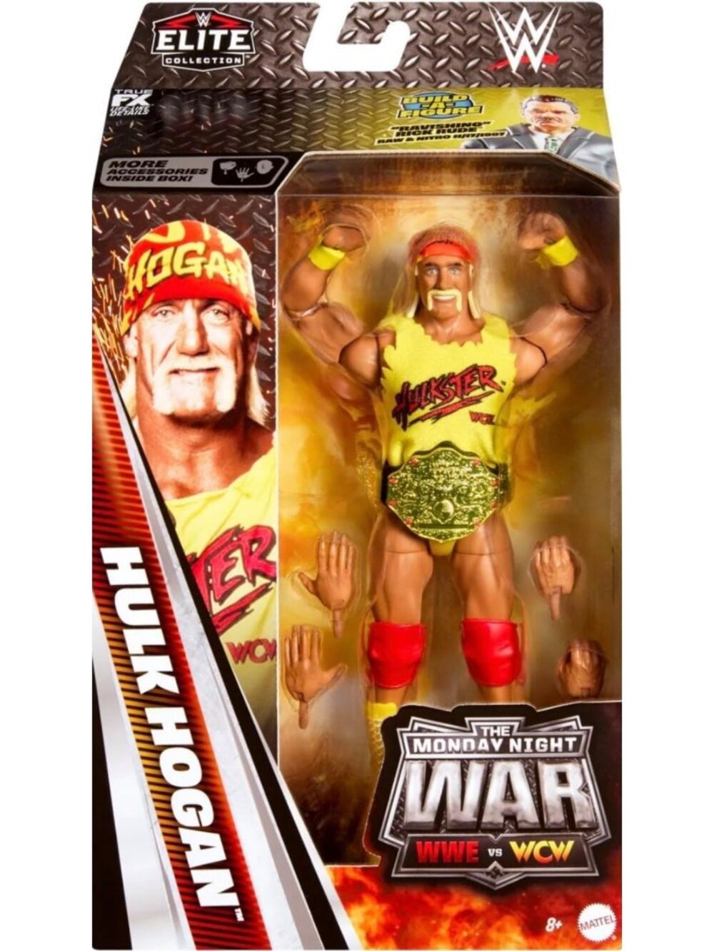 Wrestling Action Figure with World Heavyweight Belt - Elite Collection Toy